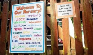 Welcome to our Nursery signage