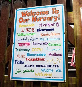 Welcome to our Nursery signage