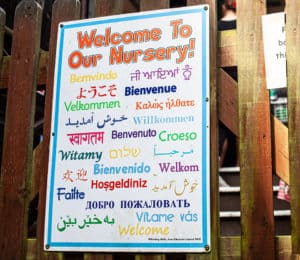 Welcome to our nursery signage